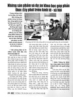 Những sản phẩm và dự án khoa học góp phần thúc đẩy phát triển kinh tế - xã hội