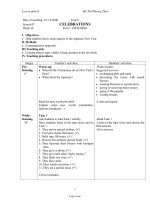 Thiết kế bài dạy môn Tiếng Anh 11 - Unit 8 - Period 47: Celebrations
