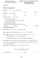 Đề kiểm tra giữa học kỳ I môn: Toán lớp 11 (Đề 1)