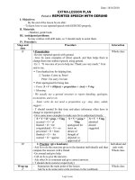 Extra - Lesson plan - Period 4: Reported speech with gerund