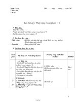 Giáo án lớp 1 môn Toán - Tuần 14 - Tiết: Phép cộng trong phạm vi 9