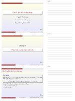 Bài giảng Đại số, giải tích và ứng dụng: Chương 4 - Nguyễn Thị Nhung (tt) - Trường Đại Học Quốc Tế Hồng Bàng