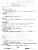 Đề thi tuyển sinh đại học (đề ôn tập số 2) Môn Toán