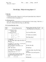 Giáo án lớp 1 môn Toán - Tiết 34: Phép trừ trong phạm vi 3