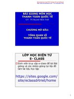 Bài giảng Thanh toán quốc tế: Chương 1 - TS. Huỳnh Minh Triết - Trường Đại Học Quốc Tế Hồng Bàng