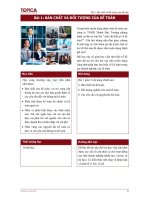 Bài giảng Kế toán trong các doanh nghiệp - Bài 1: Bản chất và đối tượng của kế toán - Trường Đại học Công nghiệp Thực phẩm Tp. Hồ Chí Minh