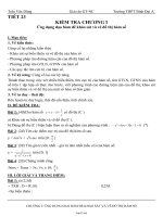 Giáo án Giải tích 12 - Tiết 23 - Kiểm tra chương I: Ứng dụng đạo hàm để khảo sát và vẽ đồ thị hàm số