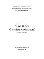 Giáo trình Ô nhiễm không khí (Tái bản lần thứ nhất): Phần 1