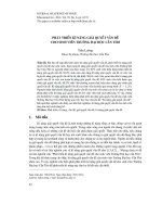 Phát triển kĩ năng giải quyết vấn đề cho sinh viên trường Đại học Cần Thơ - Trường Đại học Công nghiệp Thực phẩm Tp. Hồ Chí Minh