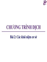 Bài giảng Chương trình dịch: Bài 2 - Trương Xuân Nam