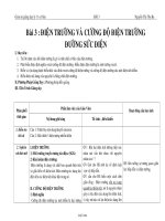 Giáo án giảng dạy môn Vật lý 11 - Bài 3: Điện trường và cường độ điện trường đường sức điện