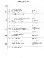 Kế hoạch giảng dạy môn học lớp 2 - Tuần 13 năm 2009