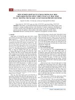 Một số biện pháp quản lí hoạt động dạy học theo định hướng phát triển năng lực học sinh ở các trường trung học cơ sở thành phố Hồ Chí Minh