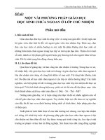 Sáng kiến kinh nghiệm Một vài phương pháp giáo dục học sinh chưa ngoan ở lớp chủ nhiệm