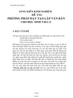 Sáng kiến kinh nghiệm Phương pháp dạy tạo lập văn bản cho học sinh THCS