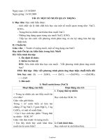 Giáo án môn Hóa hoc lớp 9 năm 2009 - Tiết 15: Một số muối quan trọng