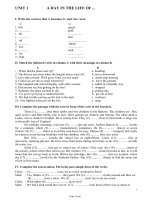 Ôn tập môn Anh văn 11 - Unit 1 đến unit 16