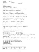 Giáo án môn Hình học 12 tiết 35: Kiểm tra