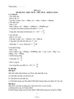 Giáo án HSG Lý 7: Tiết 1,2,3 Đo độ dài –diện tích - Thể tích – khối lượng