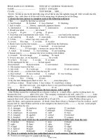 Test of 45' (school year 08 - 09) suject : English