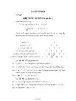 Đại số tổ hợp - Chương V: Nhị thức Newton (phần 1)