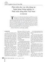 Phát triển cho vay tiêu dùng tại Ngân hàng Nông nghiệp và Phát triển nông thôn Việt Nam - Trường Đại Học Quốc Tế Hồng Bàng