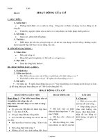 Giáo án lớp Sinh học khối 8 - Tiết 10: Hoạt động của cơ