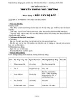 Giáo án hoạt động ngoài giờ lên lớp - Đỗ Kim Sơn Thuỷ – Năm học 2009 - 2010