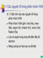 Bài giảng Chương 9: Các nguyên tố trong phân nhóm VIII