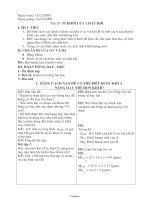 Giáo án môn Hóa hoc 8 năm 2009 - Tiết 28: Tỉ khối của chất khí