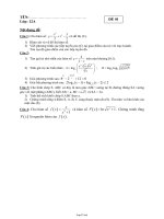 Đề 1 Kiểm tra môn Giải tích 12