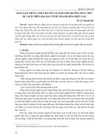 Đào tạo tiếng Anh chuyên ngành cho hướng dẫn viên du lịch trên địa bàn tỉnh Thanh Hóa hiện nay - Trường Đại học Công nghiệp Thực phẩm Tp. Hồ Chí Minh