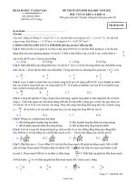 Đề thi tuyển sinh Đại học năm 2012 môn Vật lí khối A và A1 - Mã đề thi 196