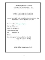 SÁNG KIẾN KINH NGHIỆM MỘT SỐ BIỆN PHÁP GIÁO DỤC KĨ NĂNG SỐNG CHO TRẺ MẪU GIÁO BÉ 3 – 4 TUỔI Ở TRƯỜNG MẦM NON