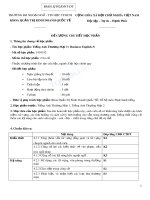 Đề cương chi tiết học phần Tiếng Anh thương mại 3 ( Business English 3) - TRƯỜNG CÁN BỘ QUẢN LÝ GIÁO DỤC THÀNH PHỐ HỒ CHÍ MINH