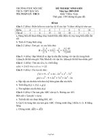 Đề thi học sinh giỏi năm học 2009 - 2010 khối 7 - môn: Toán