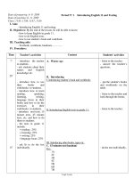 Thiết kế bài dạy Tiếng Anh 11 - Period no 1 đến period no 6