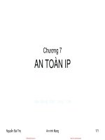Bài giảng An ninh mạng - Chương 7: An toàn IP - Trường Đại Học Quốc Tế Hồng Bàng