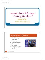 Bài giảng Sổ kế toán - Chương 4: Chứng từ ghi sổ - Trường Đại Học Quốc Tế Hồng Bàng