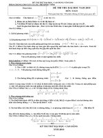 Đề thi thử đại học môn Toán năm học 2010