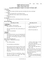 Thiết kế bài giảng môn: Tập làm văn - Tiết: Đáp lời khen ngợi - Tả ngắn về Bác Hồ