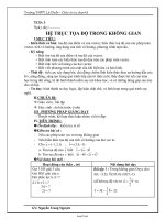 Giáo án lớp 12 môn Giải tích - Tiết 3: Hệ trục tọa độ trong không gian