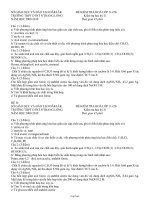 Đề kiểm tra Hoá lớp 11- kiểm tra học kỳ II