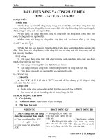 Giáo án giảng dạy môn Vật lý 11 - Bài 12: Điện năng và công suất điện - Định luật jun - Len-xơ