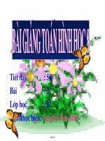 Bài giảng môn Hình học lớp 8 - Tiết 56: hình hộp chữ nhật