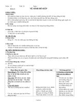 Giáo án lớp Sinh học khối 8 - Tiết 23: Vệ sinh hô hấp