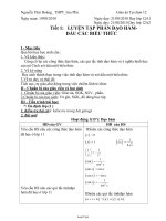 Giáo án Giải tích 12 - Tiết 1: Luyện tập phần đạo hàm - Dấu các biểu thức