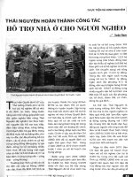 Thái Nguyên hoàn thành công tác hỗ trợ nhà ở cho người nghèo