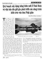 Quy hoạch xây dựng nông thôn mới ở Thái Bình và việc bảo tồn giữ gìn phát triển các công trình kiến trúc văn hóa Phật giáo