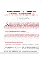 Một số giải pháp nâng cao nhận thức áp dụng kế toán đối với khu vực kinh tế phi chính thức ở Việt Nam hiện nay - Trường Đại Học Quốc Tế Hồng Bàng